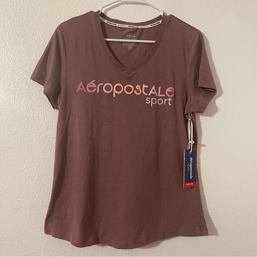 Aeropostale sports tee size large light burgundy NWT